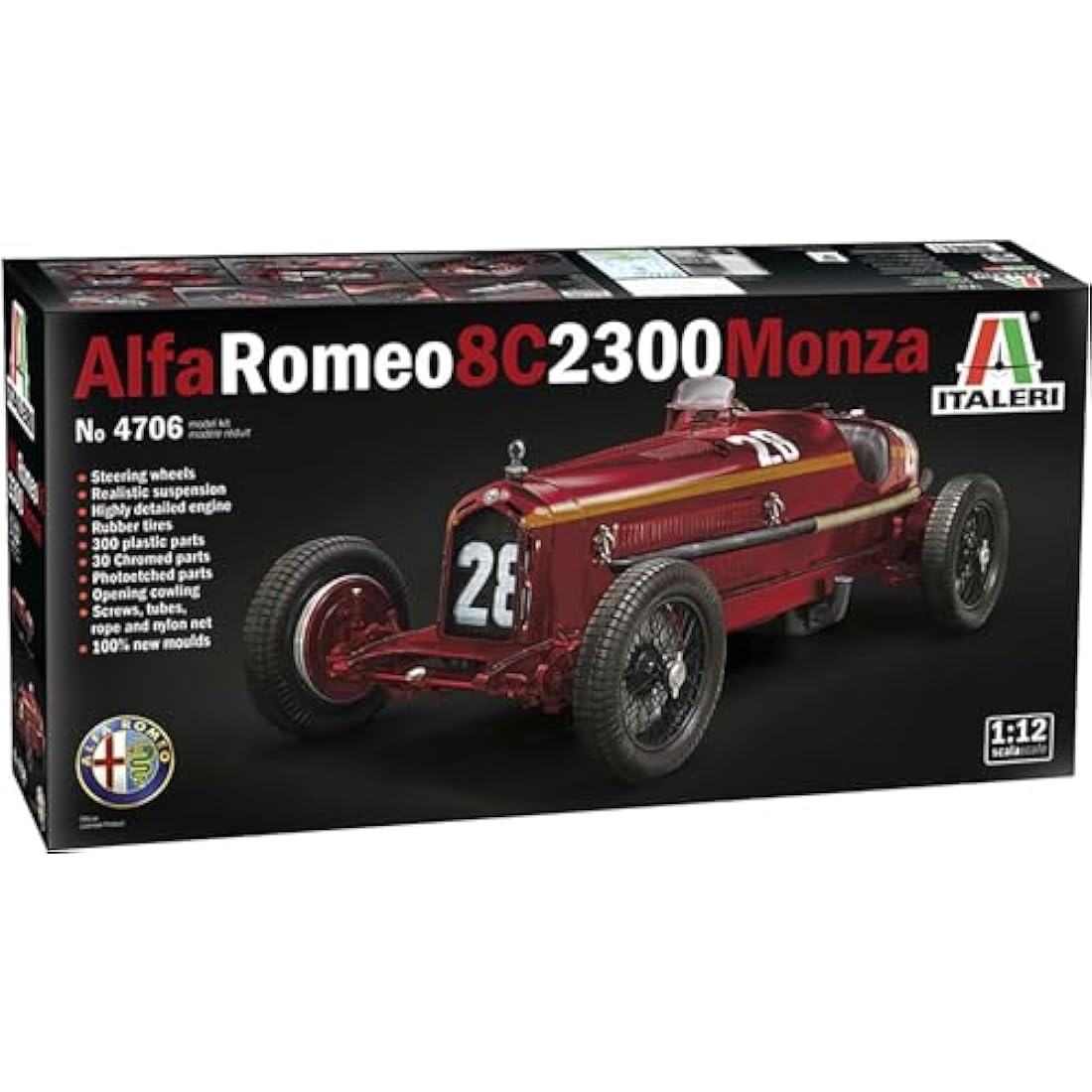 ITALERI ITA4706 Alfa Romeo Model kit, Unvarnished