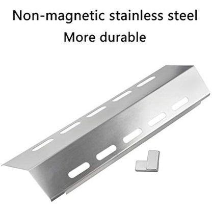 GFTIME 43 x 13cm Universal Heat Plates Replacement Parts for Ducane 5 Burner, Nexgrill, Stainless Steel Flame Tamer spare parts, Heat Shield, 5 Pack