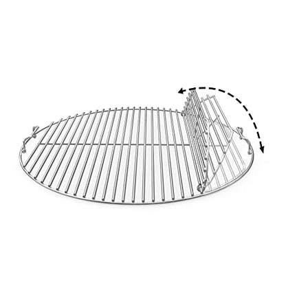 onlyfire Stainless Steel Cooking Grate,BBQ Grill Grate With Single Side Opening with Detachable Handle,for Weber 22-Inch Charcoal Grill