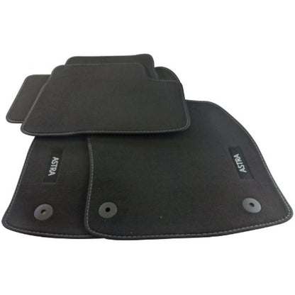 Genuine Vauxhall Astra H Carpet Footwell Mats Tailored Fitted Black Set of 4 Official Vauxhall Astra H 2004-2010 All Models Velour Mats