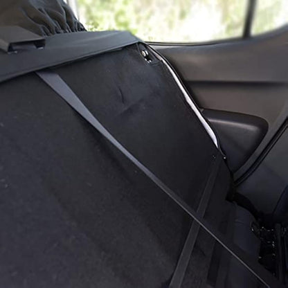 My Van Seat Covers | To Fit Mitsubishi L200 Trojan Double Cab Seat Covers 2006-2015 | Tailored Easy to Fit Waterproof | Front & Rear Black - MVSC151B-152BAD25
