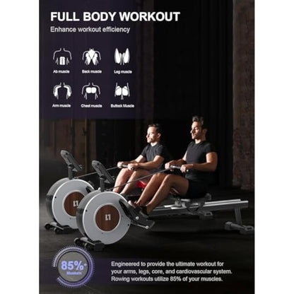 Neezee Rowing Machines, Rower Machines for Home Gym with Aluminum Rail, Water Rowing Machine with Tablet Stand, Water Resistance and LCD Display Rowing Machine