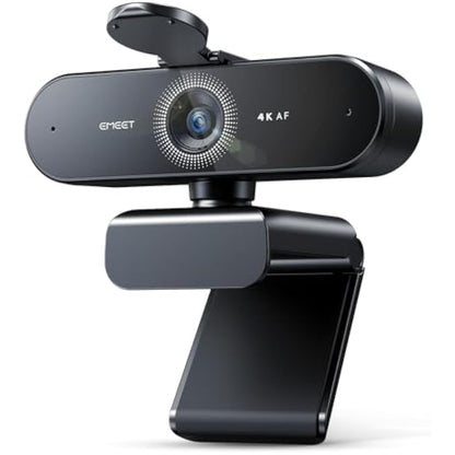 EMEET NOVA 4K Webcam for PC - Ultra 4K HD, PDAF Autofocus, Dual Noise-Cancelling Mics, 73° FOV, Auto Light Correction, USB Plug&Play, Privacy Cover, Ideal for High-End Business Meetings&Live Streaming