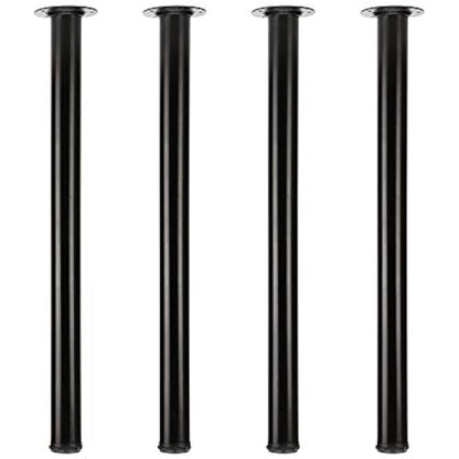 QLLY Table Legs 70cm/27.5 inch Adjustable Metal Desk Legs, 4 Pcs Furniture Legs, DIY Office Table Leg (70cm, Black)