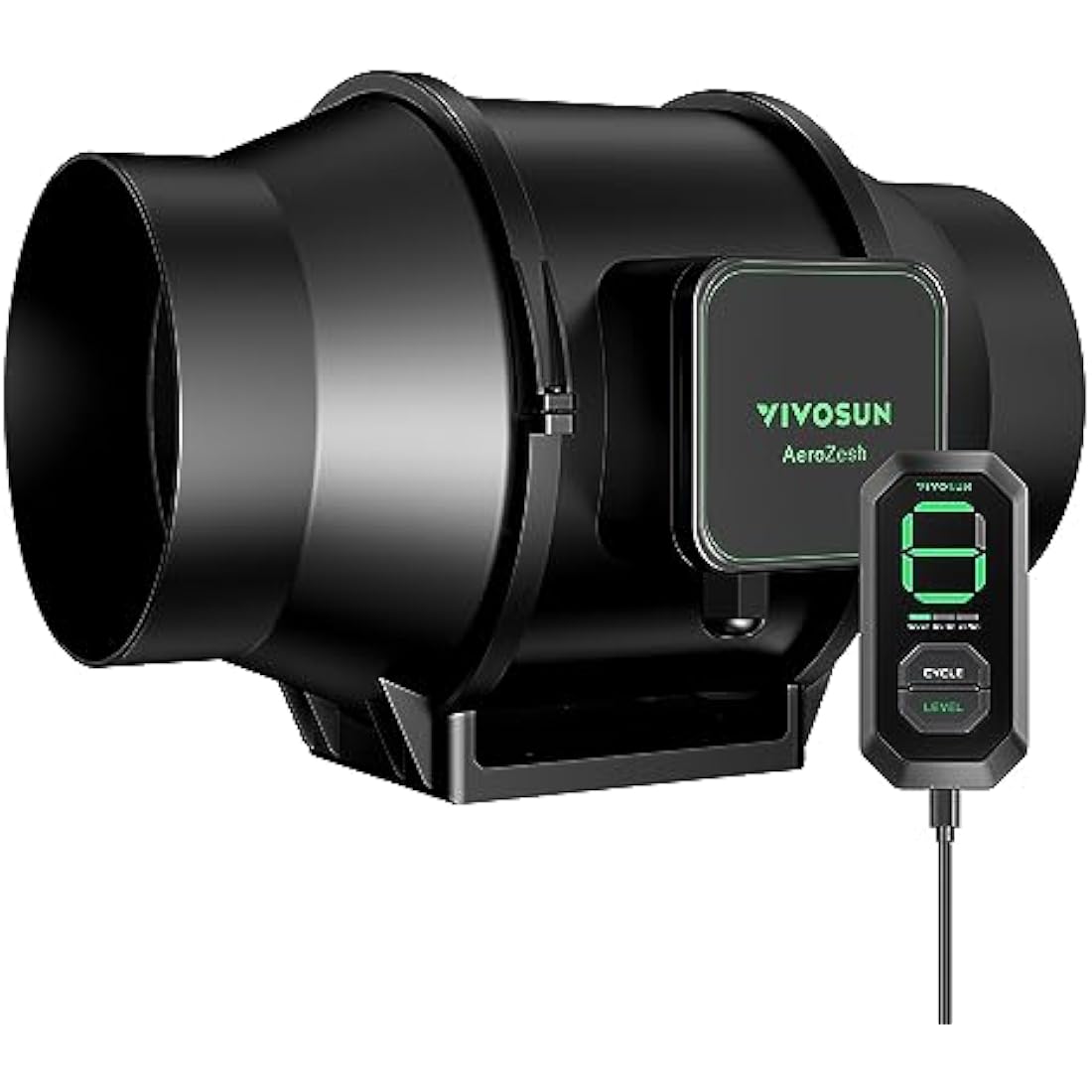 VIVOSUN Inline Duct Fan 150mm Exhaust Fan 688m³/h with E12 Speed Controller and Fully Programmable PWM Controlled EC Fan AeroZesh S6 for Grow Tent Ventilation