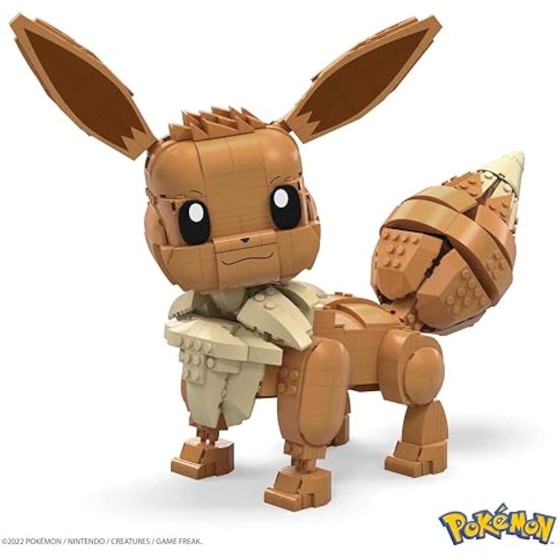 MEGA Pokémon Building Toys Set Jumbo Eevee with 824 Pieces, Articulated and Poseable, 11 Inches Tall, for Kids, GMD34