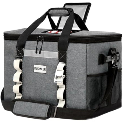 INSMEER 48L Large Cool Bag with Easy Top Access Opening, 65 Cans Foldable Cooler Bag, XXL Waterproof Cool Bag, Insulated Bag for Camping, Picnic, Beach, Hiking, Family Outdoor Activities, Festival
