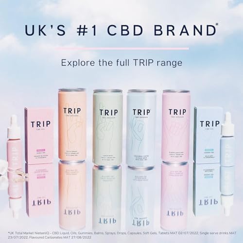 TRIP CBD Drink, Sparkling Elderflower Mint Fizzy Drink, Low Calorie, Vegan (Pack of 24 x 250ml)