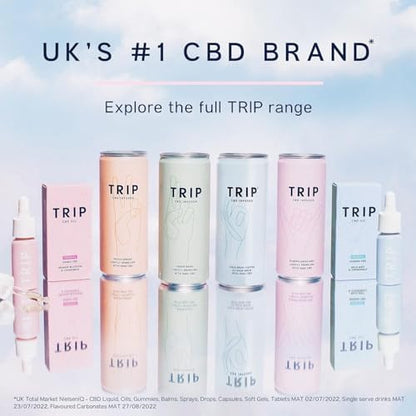 TRIP CBD Drink, Sparkling Elderflower Mint Fizzy Drink, Low Calorie, Vegan (Pack of 24 x 250ml)
