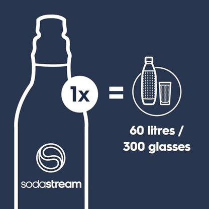 SodaStream - Terra Sparkling Water Maker, Quick Connect CO2 System, Includes 60L Gas Cylinder, BPA-Free 1L Bottle, Eco-Friendly & Reduces Plastic Waste, Black