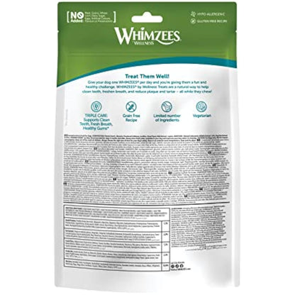 WHIMZEES By Wellness Stix, Dog Dental Sticks, 14 Pieces, Size M, Dog Chews for Medium Breeds, Natural, Grain-Free, Rawhide-Free, Vegetarian, No Added Sugar