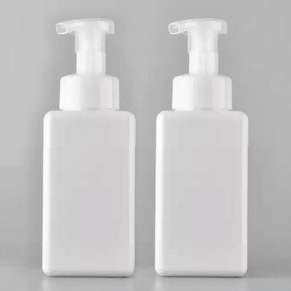 2 PCS-Foaming Soap Dispenser, Hand Soap Dispenser, Refillable Foam Liquid Hand Soap Empty Plastic Pump Bottle Container for Bathroom Vanities
