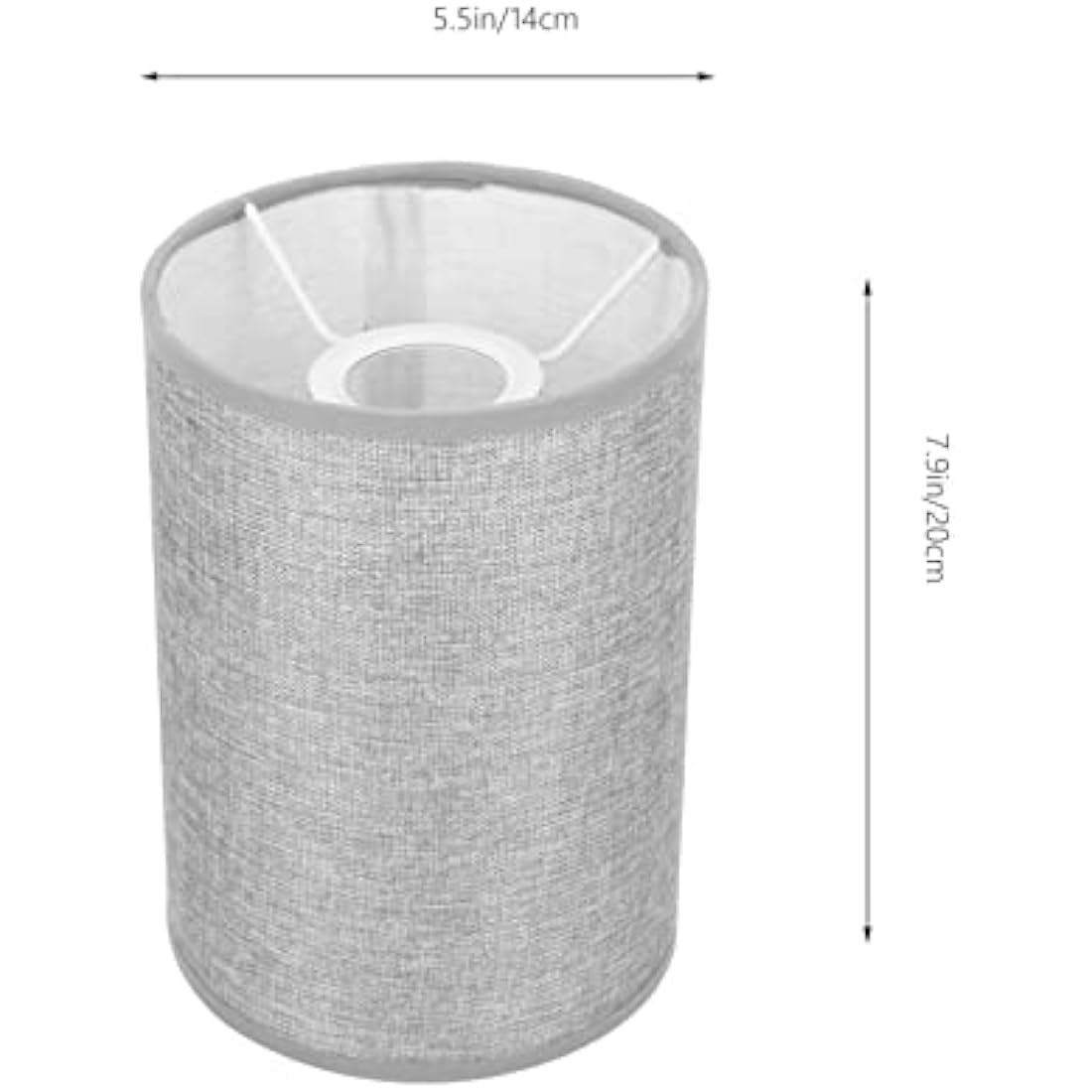 Hoement 2pcs Clip Harp Clip-on for Lampshade Shades Cloth Grey Lamps Style Shade Barrel and Indoor Drum Linen Chandelier Lamp Beige on Handcrafted Small Restaurant Light Finial