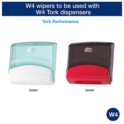 Tork 130043 Wiping Paper Plus / 2 Ply Absorbent Multipurpose Paper Sheets Suitable for Tork W4 Top Pak System / White / 38.5cm x 10.8cm / 200 Sheets