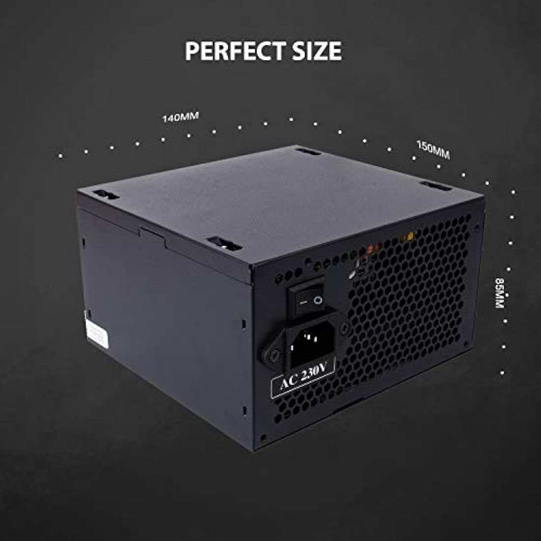 CiT Builder 500W Power Supply, Non Modular, PPFC, 70% Efficiency, 12cm Cooling Fan, An Excellent Entry Level Power Supply, No Power Cable Included | Black