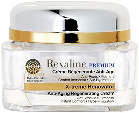 Rexaline - X-treme Renovator - Anti-Aging Regenerating Cream - Anti Wrinkle Cream with Hyaluronic Acid - Moisturizing, Nourishing, Soothing - Youth Facial care - Primer - Cruelty Free - 50ml
