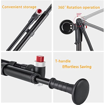 GEWAGE High Pressure Shock Pump (Max 300 PSI), 2-in-1 Bicycle Fork Pump/Bicycle Tyre Pump for MTB, Road Bike Fork and Rear Suspension, Portable Mini Pump with Bleed Button