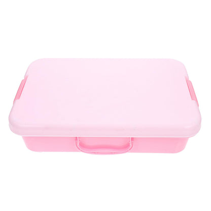Vaguelly Portable Sandbox with Lid 13.58 Inch Handheld Sand Tray Kids Toy Storage Box for Indoor and Outdoor Use Ideal for Beach Park Trips