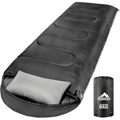 MEREZA Sleeping Bags XL for Mens Large Wide Sleeping Bag for Camping Big and Tall Sleeping Bags for Women Adults Warm with Compression Sack Cold Weather & Warm