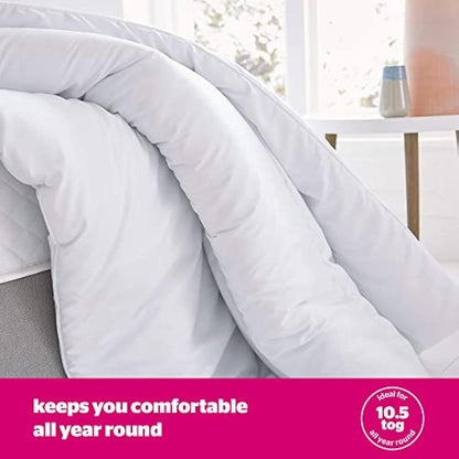 Silentnight Ultrabounce 10.5 Tog King Duvet – All Year Duvet Quilt Ideal for Summer and Winter – Hypoallergenic and Machine Washable – King Size, White