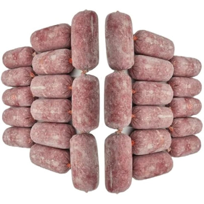 Raw Dog Food Frozen BARF Chicken Mince Meal for Dogs - Frozen, Raw Food in 28 x 500g Rolls (14kg Total)