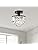 BESTIER Modern Black Crystal Semi-Flushmount Chandelier Lighting LED Ceiling Light Fixture Lamp for Dining Room Bathroom Bedroom Livingroom Diameter 23 Height 26