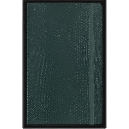Moleskine Precious & Ethical Notebook, with Gift Box, Vegan Soft Cover Python-Effect, Elastic Closure, Large Format 13x21 cm, Colour Green