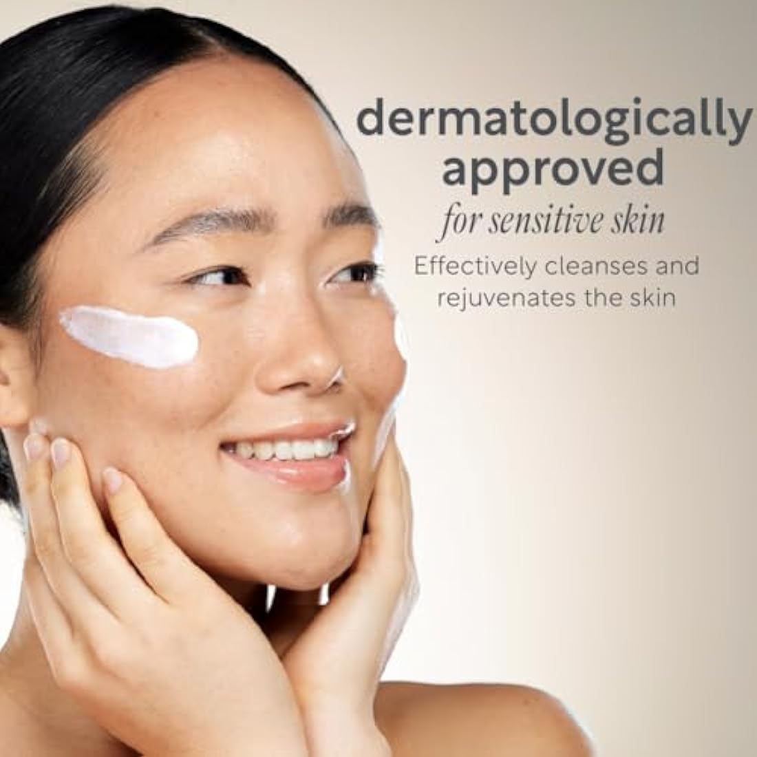 Lucy Bee Facial Cleanser, Certified Organic Soothing Makeup Remover & Cream Cleanser, Suitable For Sensitive Skin & Redness-Prone, Anti-Ageing, Vegan Cruelty Free & Palm Oil Free, 125ml