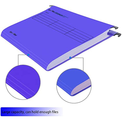 Suspension Files, MerryNine 15PCS Polypropylene Filing Cabinet Suspension Files with Tabs and Card Inserts for School Home Work Office Organization **Check Size Before Ordering ** (Purple, A4)