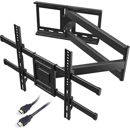 BONTEC TV Wall Bracket, Extra Long Articulating Arm for 32-75 Inch TVs, Full Motion TV Wall Mount, Tilt, Swivel, Rotate, Universal Wall Mount, Up to 60 kg, Max VESA 600x400mm, Space Saving