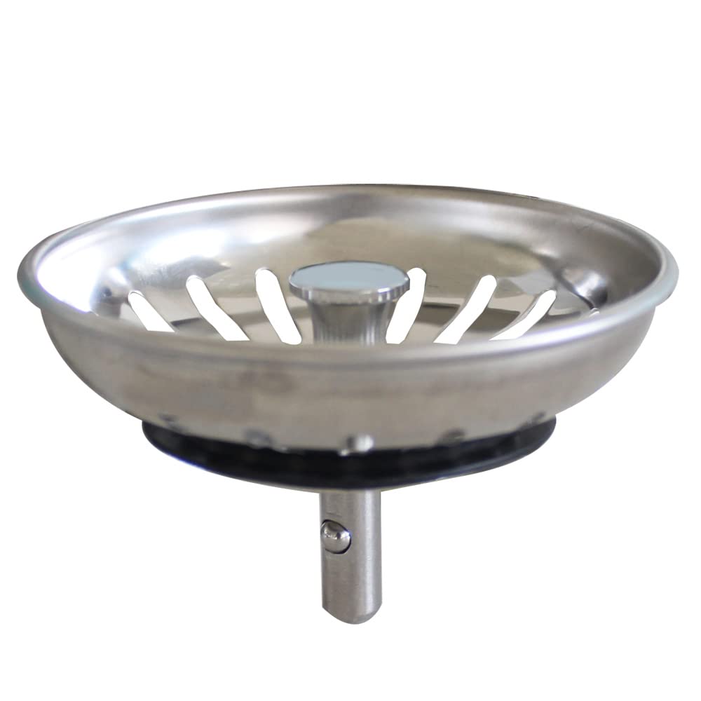 Talea Stainless Steel Kitchen Sink Drain Strainer, Waste Plug For Kitchen Sink, Uk Sink Hole Diameter 83mm