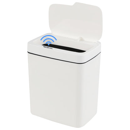 Teyyvn 15 L Automatic Motion Sensor Bathroom Trash Can with Lid, White