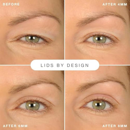 Contours Rx Lids by Design Eyelid Lift Strips with Travel Case and Tweezers - Invisible Eyelid Tape for Hooded Eyes - a Youthful-Looking Appearance - 2 Pack - 160 CT (4mm (Pack of 2))
