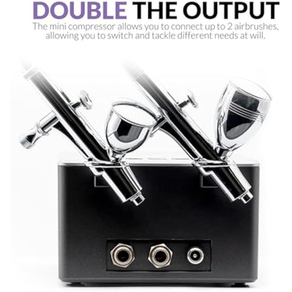Gaahleri Airbrush Kit, Ambition Series GTS-06, Airbrush & Air Compressor with Air Control