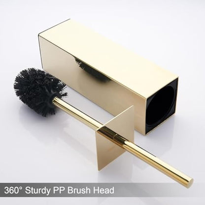 BGL Stainless Steel Material Stand Toilet Brush Holder For Bathroom And Hotel (gold)