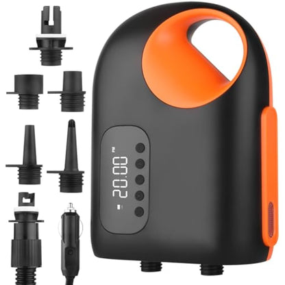 ChicDwell SUP Electric Pump 20PSI, Portable Paddle Board Pump with Auto-Stop & Digital Display, 12V DC Car Connector, Fast Inflation for Paddle Boards, Boats, Air Tents, Awnings & More