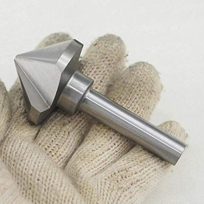 Countersink Drill Bit, KATSU HSS 6542 Countersink Drill Bit 90 Degrees 45mm 3 Flute Chamfer Cutter Drill Bit for Wood Steel Metal Machine Tools, Positioning Drill Mill Cutter 12740623