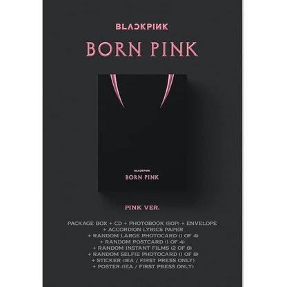 YG WORKS BLACKPINK 2nd ALBUM - BORN PINK [PINK Ver.] _Package Box set (Referring to the bullet point), Medium