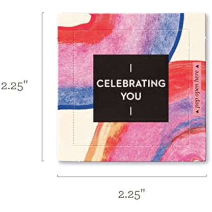 Compendium ThoughtFulls Pop-Open Cards — 4-Pack of Celebrating You, Be Happy, Happy Day, Smile — 120 Pop-Open Cards, Each with a Different Message Inside