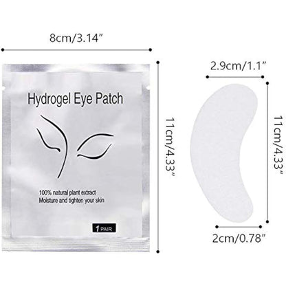 Yorgewd 100 Pairs Under Eye Gel Pads Eyelash Extension Pads Lints Free Eyelash Patches for Pro Salon & Individual Eyelash (100 Pairs)
