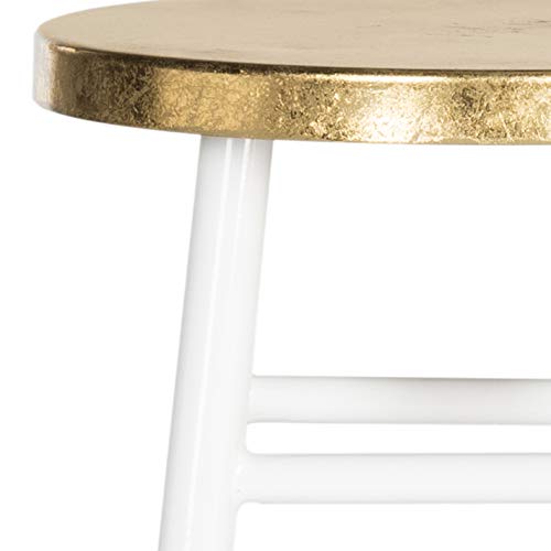 SAFAVIEH Glam Bar & Counter Stool, in White and Gold