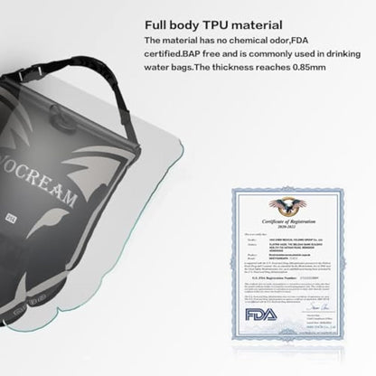 CyConncet Camping Shower Outdoor, 6.6 Gallons/25L Camping Shower Bag, TPU Shower Bag, Large Water Flow, Handheld Shower, Solar Shower, Portable Shower for Camping, Beach, Backpacking