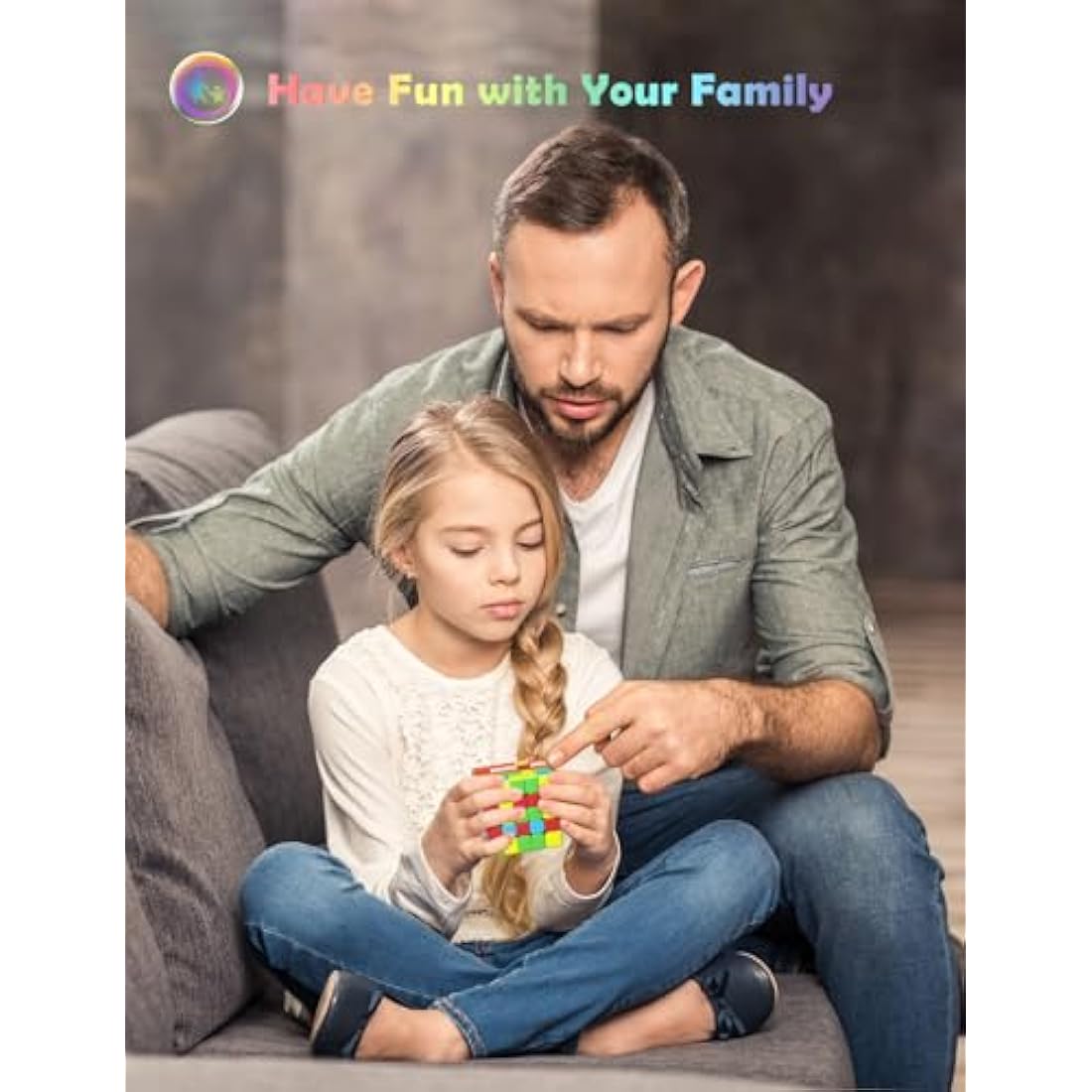 ROXENDA Speed Cube - Fast Smooth Turning Solid Durable & Stickerless Frosted, Best 3D Puzzle Magic Cube Toy - Turns Quicker than Original for kids Gift & Adult & Children(5x5x5 Cube)