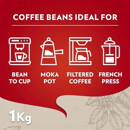 Lavazza Qualita Rossa Coffee Beans 1kg (3 Bags)