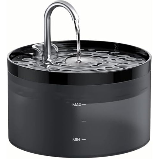 Cat Water Fountain for Drinking, GIOTOHUN Faucet-Shaped 67oz/2L Cat Fountain, Super Silent, Built-In Led Light, Activated Carbon Filter, Multiple Pets…