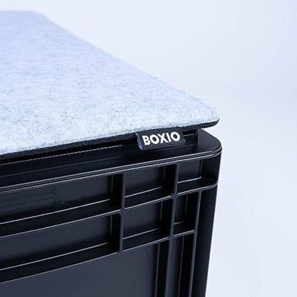 BOXIO - Sit: Pack of 4 - Seat Cushion Felt 40 x 30 cm Toilet Wash Accessories - Camping Accessories - Eurobox Wash Accessories - Felt Cushion Chair Cushion & Chair Pad - Separating Toilet Camping