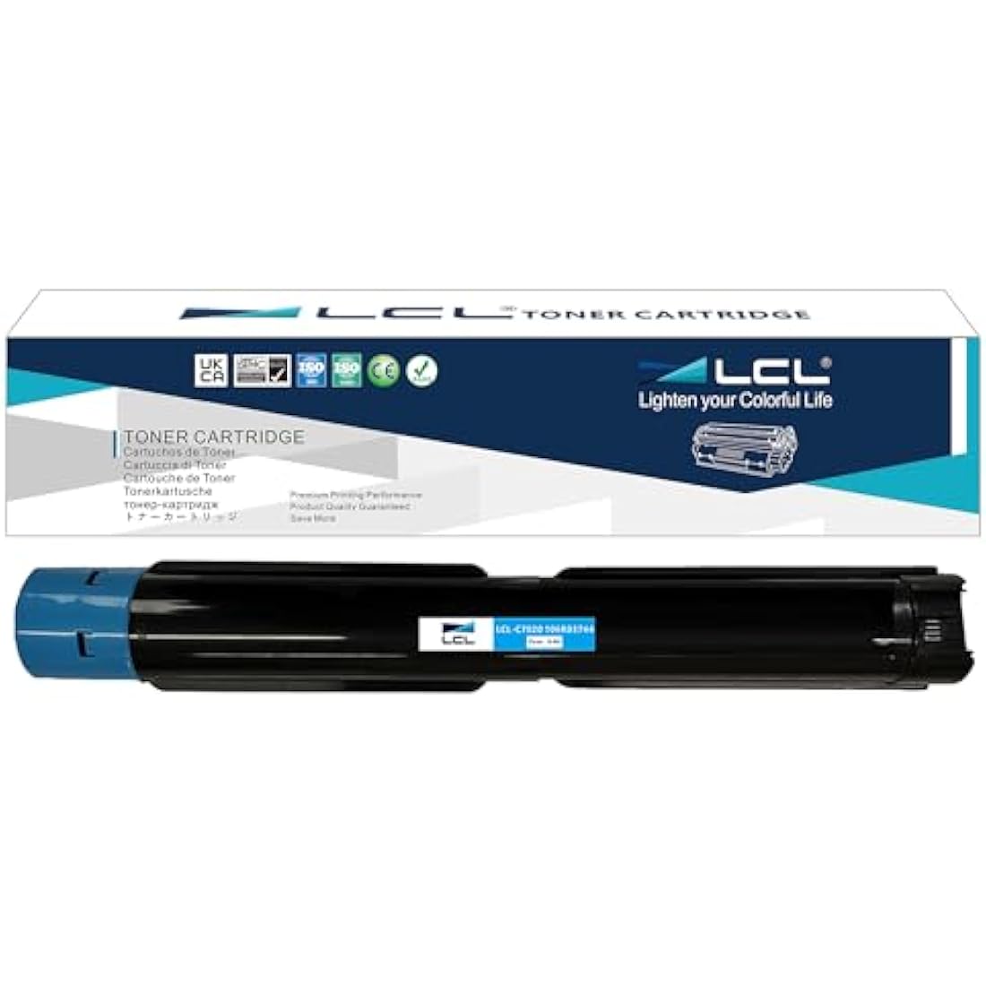 LCL Compatible Toner Cartridge for Xerox Versalink C7020 C7025 C7030 106R03744 Replacement for Xerox Versalink C7020 C7025 C7030 (1PK Cyan)