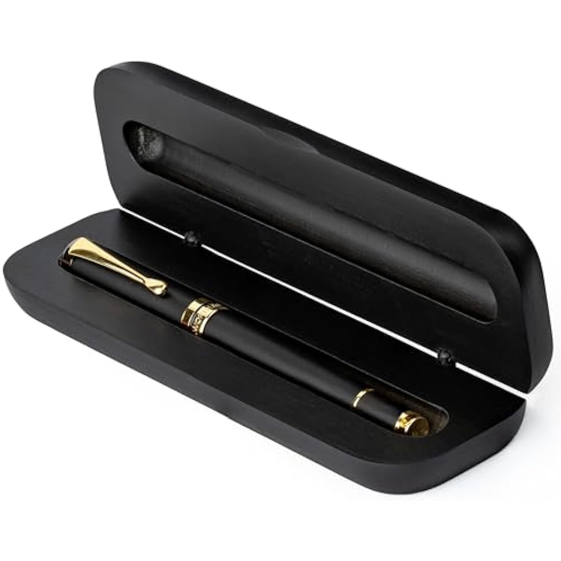 Wordsworth and Black Rollerball Pen-Stunning Luxury Pen Bamboo Blackwood Gold Finish, Refillable, Best Roller Ball Gift Set Pen for Men & Women, Ink Refill, Point Office Pens for Writing