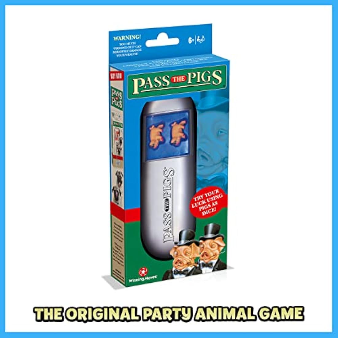 PASS THE PIGS Dice Game, The classic party and travel game, Will you get a Leaning Jowler? A Double Snouter?, first to 100 points wins, great gift for ages 6 plus