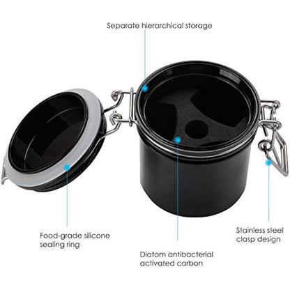 Eyelash Glue Storage Tank Air Tight Lock Container for lash glue, Reusable Activated Sealed Storage Jar Container Cylinder for Prevent Dryness Ideal for False Eyelash Extension, Makeup, Handcraf